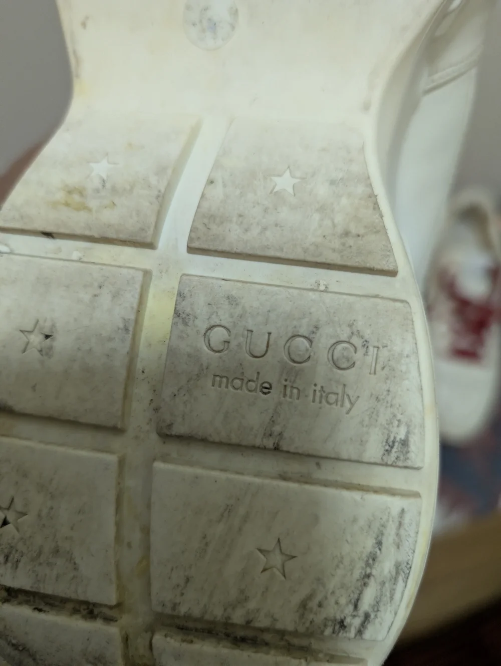 Gucci Rhyton Cream Leather Men's Sneakers Size US 9, Gucci 8 - Picture 13 of 15